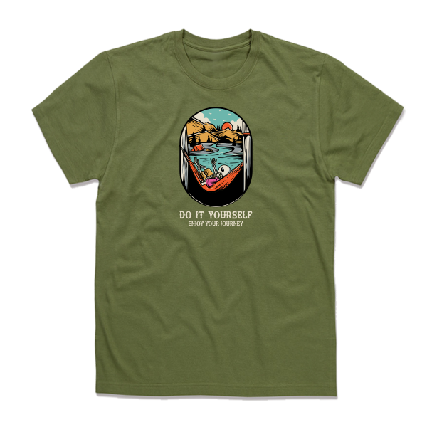 Тениска с цветен принт DO IT YOURSELF Тениска с цветен принт DO IT YOURSELF